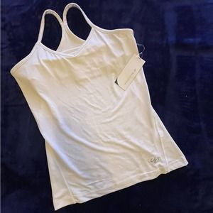 Norditrack White Tank‎ Top with built in bra NWT Size S